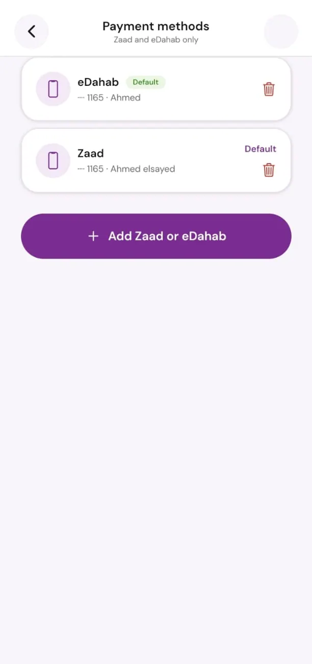 Checkout with Zaad or eDahab